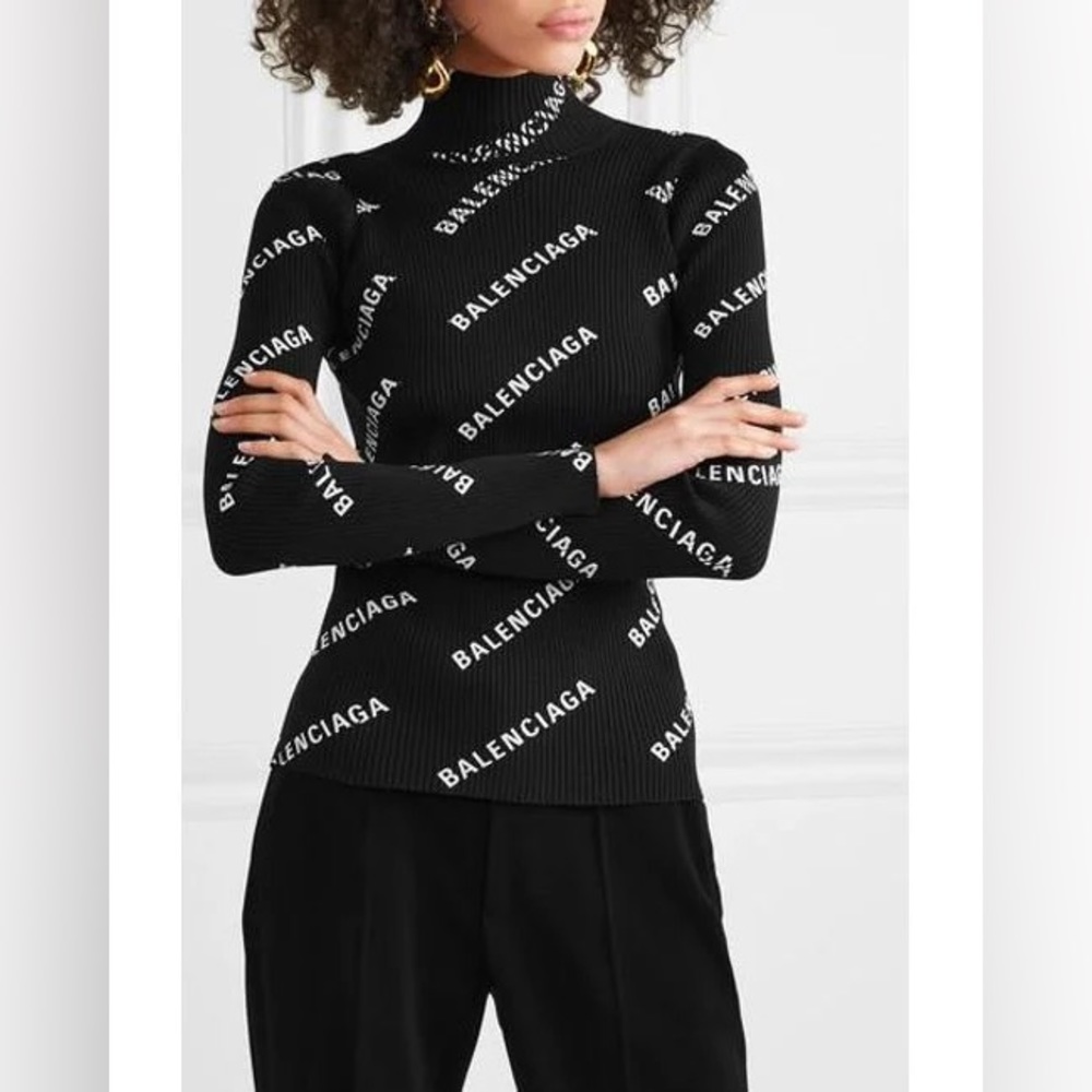 BALENCIAGA logo crewneck sweater